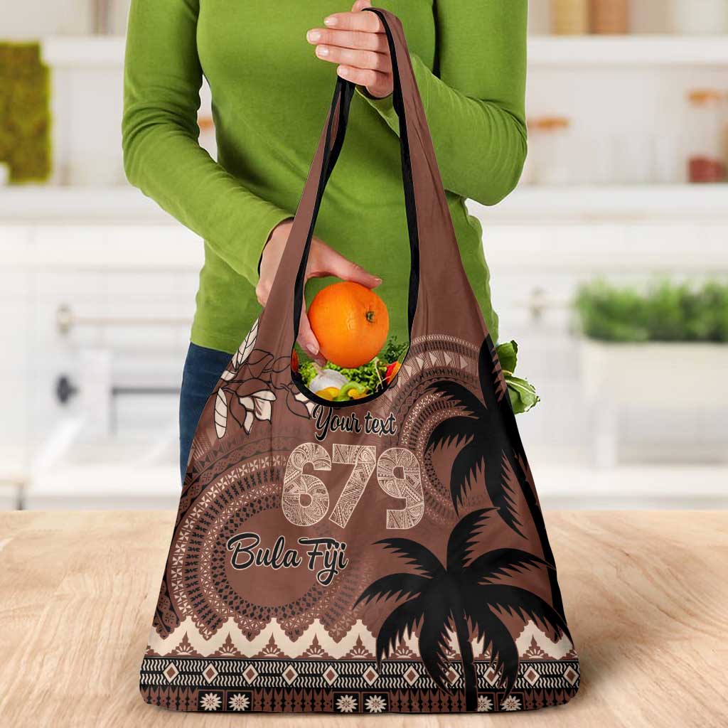 Personalised Bula Fiji 679 Grocery Bag Fijian Tagimoucia Masi Tapa Art LT9 - Polynesian Pride