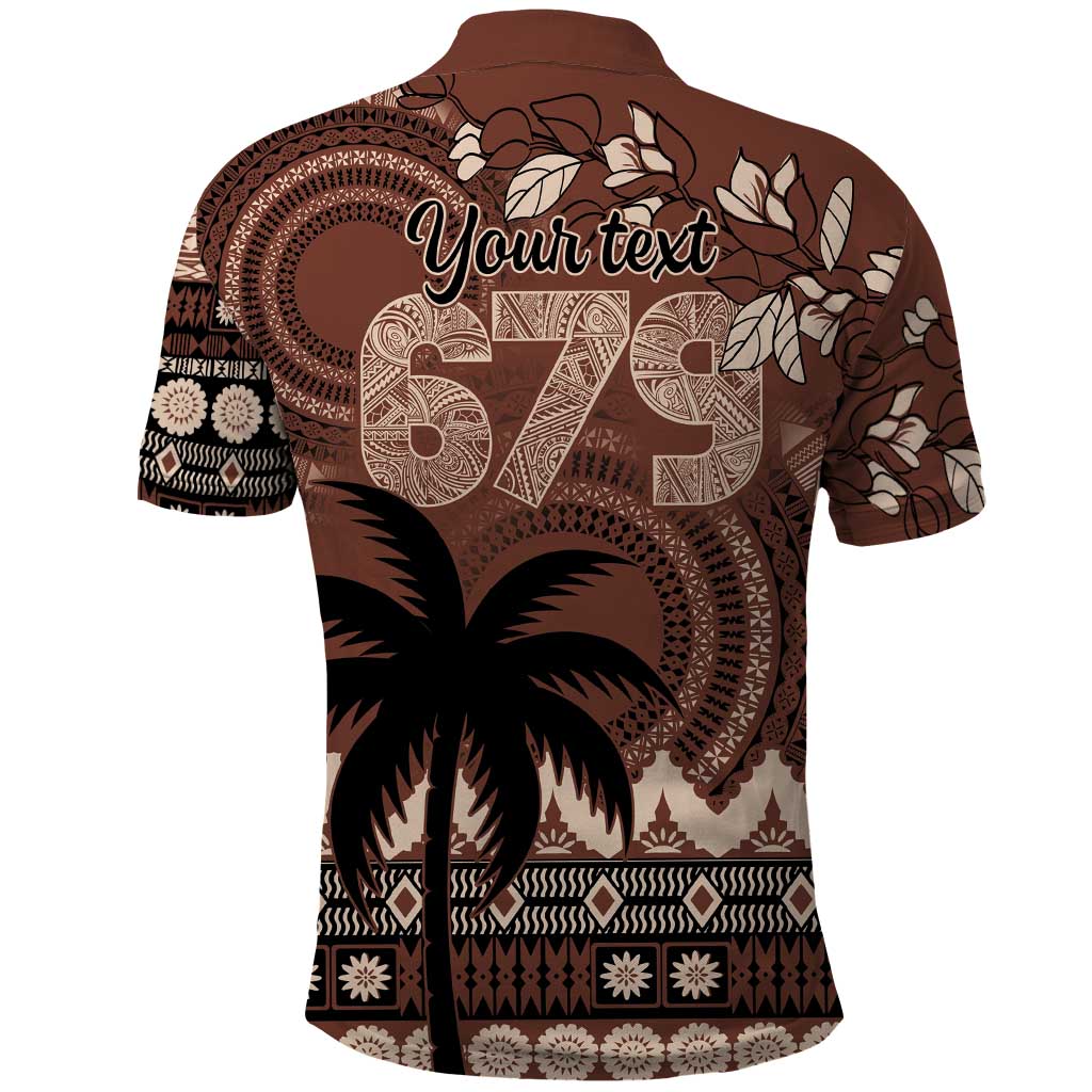 Personalised Bula Fiji 679 Polo Shirt Fijian Tagimoucia Masi Tapa Art LT9 - Polynesian Pride