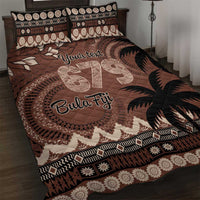 Personalised Bula Fiji 679 Quilt Bed Set Fijian Tagimoucia Masi Tapa Art LT9 Brown - Polynesian Pride