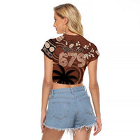 Personalised Bula Fiji 679 Raglan Cropped T Shirt Fijian Tagimoucia Masi Tapa Art LT9 - Polynesian Pride