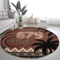 Personalised Bula Fiji 679 Round Carpet Fijian Tagimoucia Masi Tapa Art LT9 - Polynesian Pride