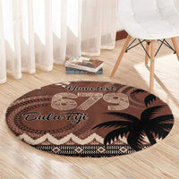 Personalised Bula Fiji 679 Round Carpet Fijian Tagimoucia Masi Tapa Art LT9 - Polynesian Pride