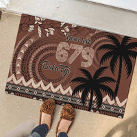 Personalised Bula Fiji 679 Rubber Doormat Fijian Tagimoucia Masi Tapa Art LT9 - Polynesian Pride