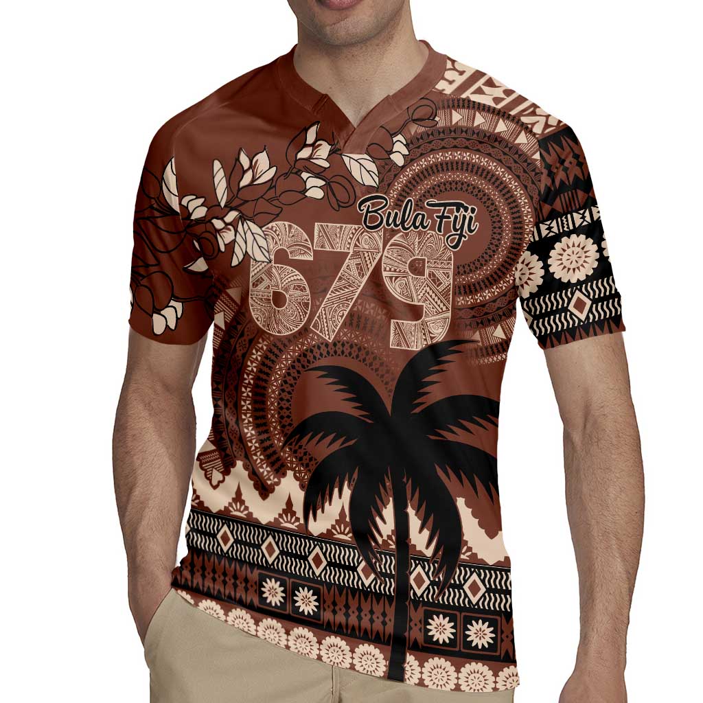 Personalised Bula Fiji 679 Rugby Jersey Fijian Tagimoucia Masi Tapa Art LT9 - Polynesian Pride