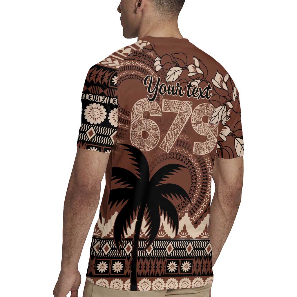 Personalised Bula Fiji 679 Rugby Jersey Fijian Tagimoucia Masi Tapa Art LT9 - Polynesian Pride