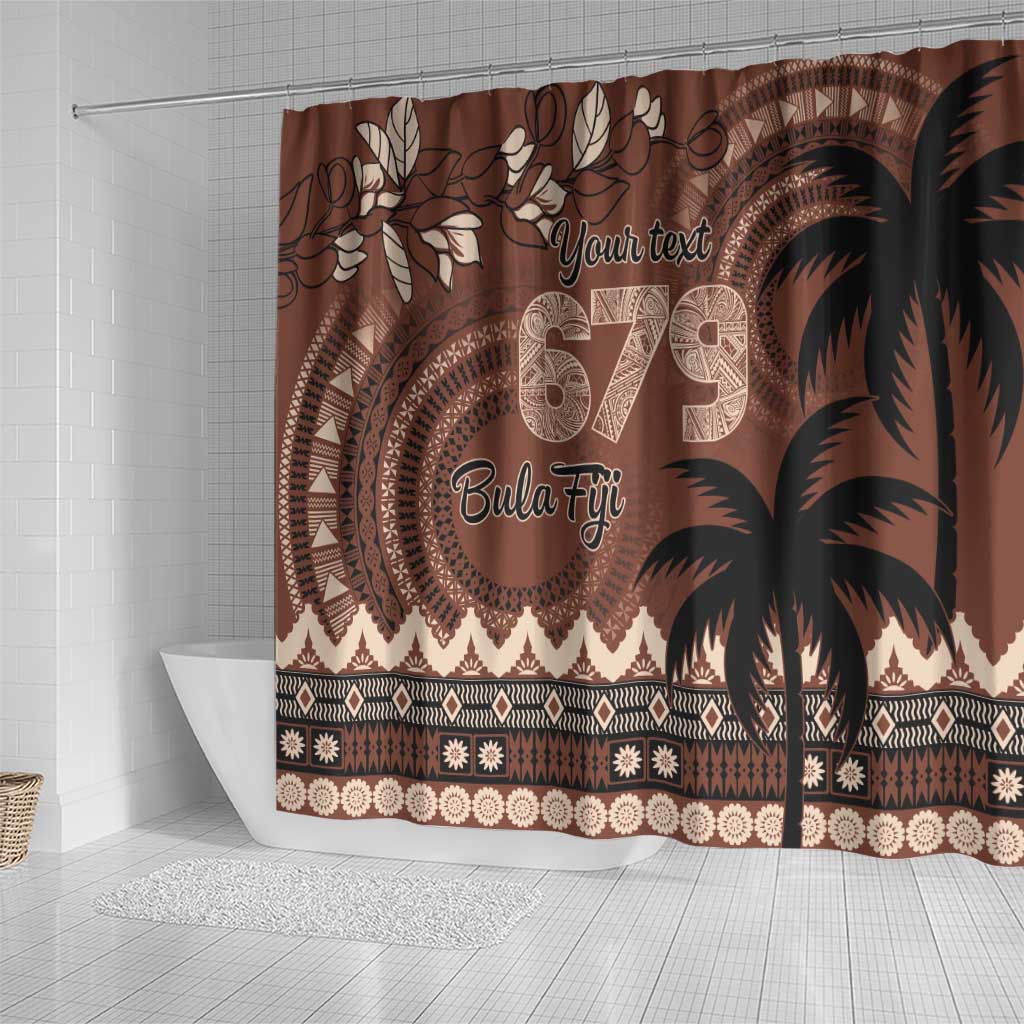 Personalised Bula Fiji 679 Shower Curtain Fijian Tagimoucia Masi Tapa Art LT9 - Polynesian Pride