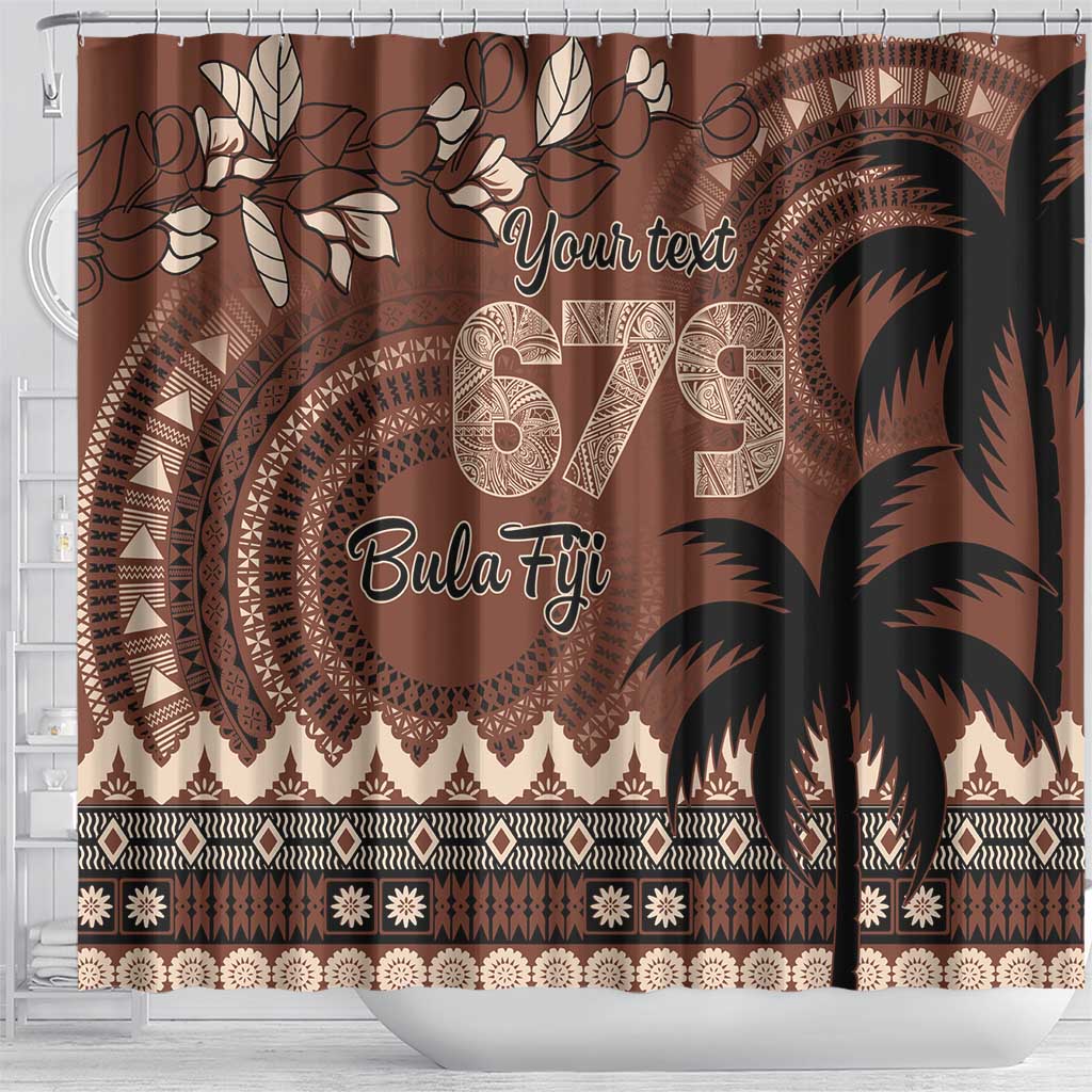 Personalised Bula Fiji 679 Shower Curtain Fijian Tagimoucia Masi Tapa Art LT9 - Polynesian Pride