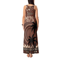 Personalised Bula Fiji 679 Tank Maxi Dress Fijian Tagimoucia Masi Tapa Art LT9 - Polynesian Pride