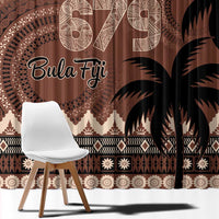 Personalised Bula Fiji 679 Window Curtain Fijian Tagimoucia Masi Tapa Art LT9 - Polynesian Pride
