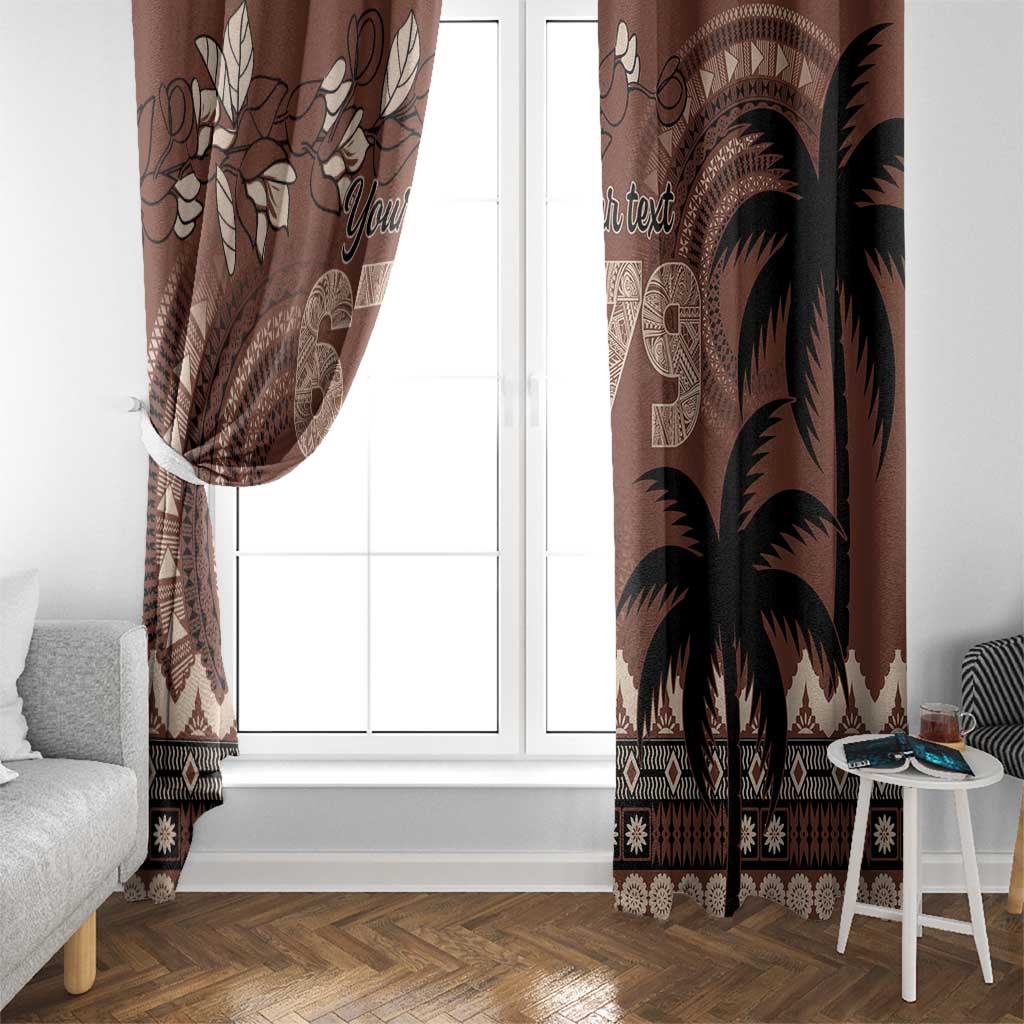 Personalised Bula Fiji 679 Window Curtain Fijian Tagimoucia Masi Tapa Art LT9 - Polynesian Pride