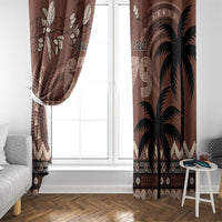 Personalised Bula Fiji 679 Window Curtain Fijian Tagimoucia Masi Tapa Art LT9 - Polynesian Pride