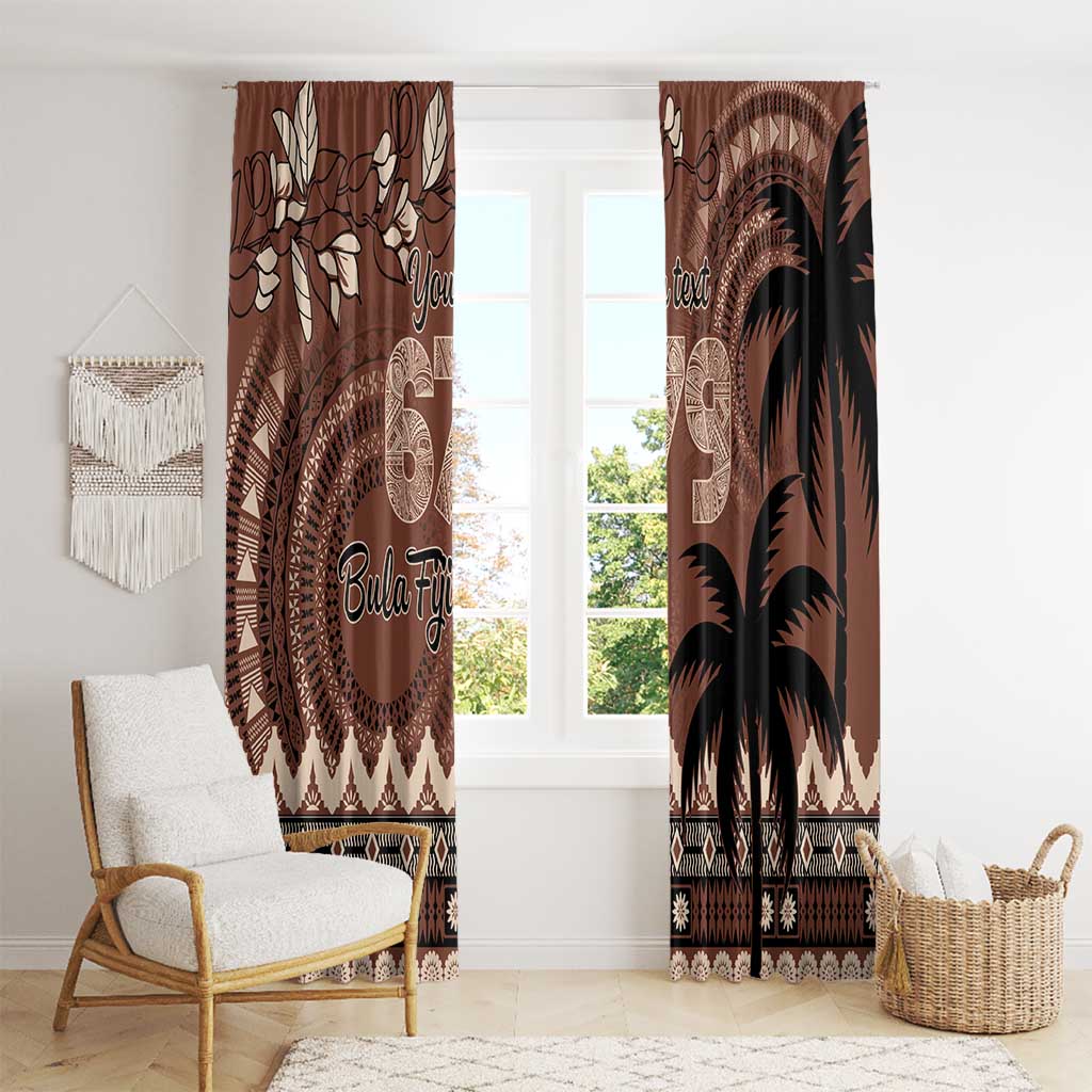 Personalised Bula Fiji 679 Window Curtain Fijian Tagimoucia Masi Tapa Art LT9 - Polynesian Pride
