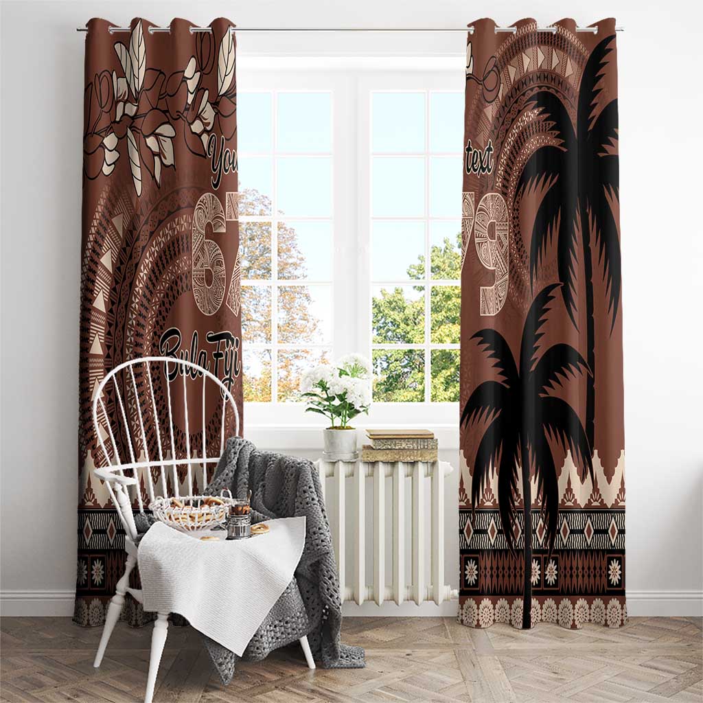 Personalised Bula Fiji 679 Window Curtain Fijian Tagimoucia Masi Tapa Art LT9 - Polynesian Pride