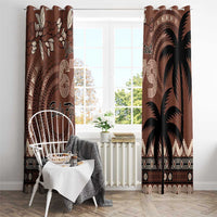 Personalised Bula Fiji 679 Window Curtain Fijian Tagimoucia Masi Tapa Art LT9 - Polynesian Pride