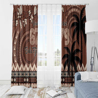 Personalised Bula Fiji 679 Window Curtain Fijian Tagimoucia Masi Tapa Art LT9 - Polynesian Pride
