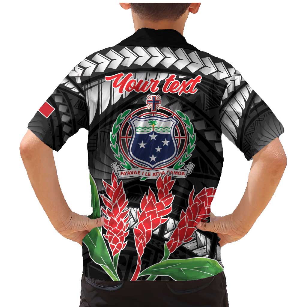 Personalised Samoa 685 Family Matching Mermaid Dress and Hawaiian Shirt Teuila Flower With Black Samoan Tattoo LT9 - Polynesian Pride