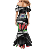 Personalised Samoa 685 Family Matching Mermaid Dress and Hawaiian Shirt Teuila Flower With Black Samoan Tattoo LT9 - Polynesian Pride