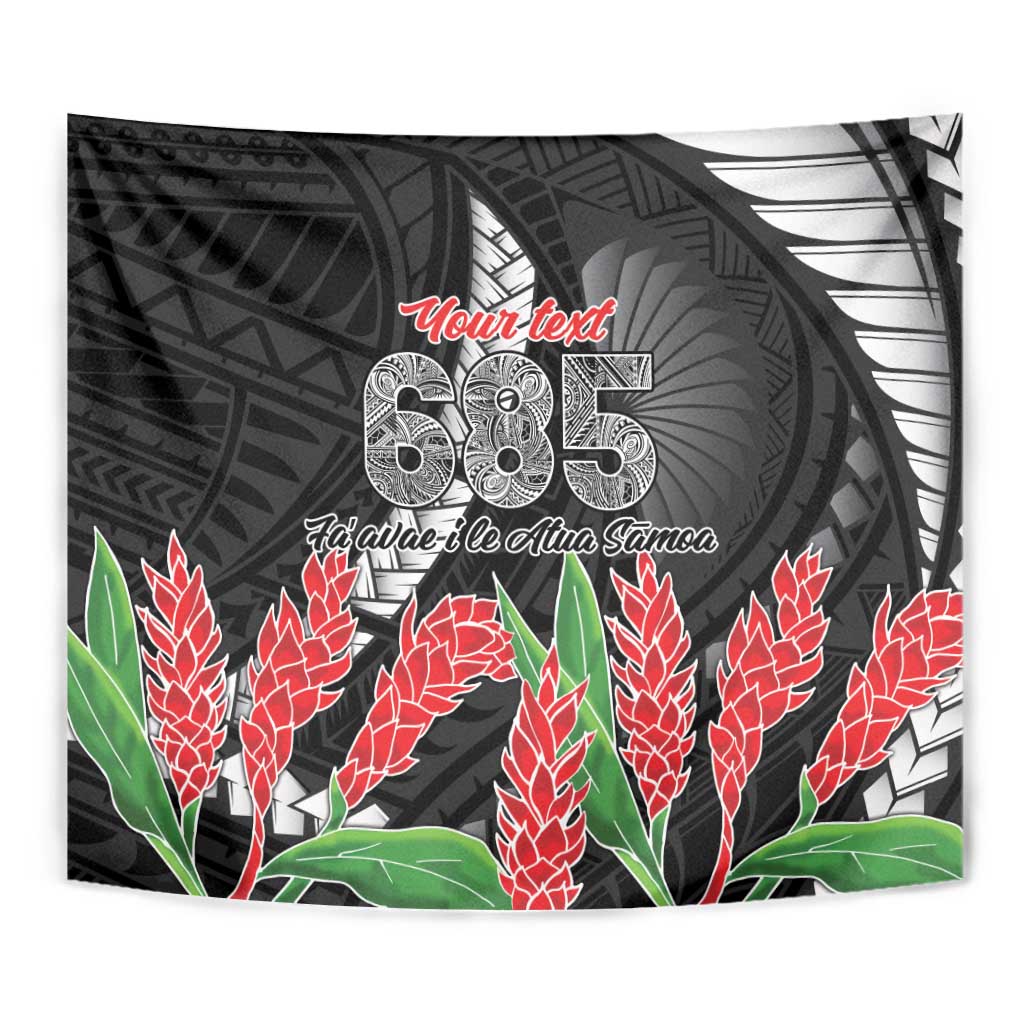 Personalised Samoa 685 Tapestry Teuila Flower With Black Samoan Tattoo LT9 - Polynesian Pride