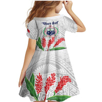 Personalised Samoa 685 Family Matching Mermaid Dress and Hawaiian Shirt Teuila Flower With White Samoan Tattoo LT9 - Polynesian Pride