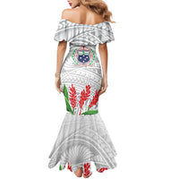 Personalised Samoa 685 Family Matching Mermaid Dress and Hawaiian Shirt Teuila Flower With White Samoan Tattoo LT9 - Polynesian Pride