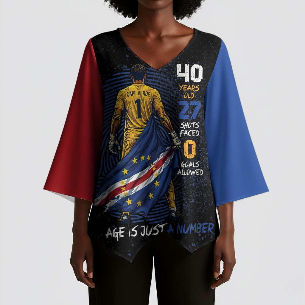 Cape Verde Goalkeeper Personalized Kimono Sleeve Blouse 40 Years Old 27 Shots Zero Goals Vintage