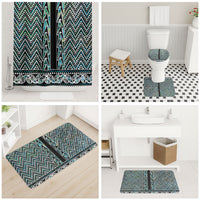 New Zealand Maori Niho Taniwha Bathroom Set Papua Shell - Mangopare Puhoro Pattern