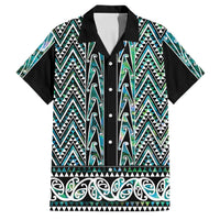 New Zealand Maori Niho Taniwha Family Matching Summer Maxi Dress and Hawaiian Shirt Papua Shell - Mangopare Puhoro Pattern