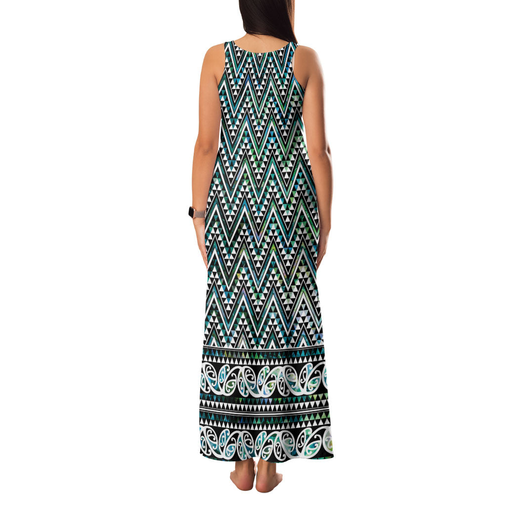 New Zealand Maori Niho Taniwha Family Matching Tank Maxi Dress and Hawaiian Shirt Papua Shell - Mangopare Puhoro Pattern