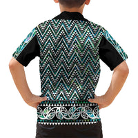 New Zealand Maori Niho Taniwha Hawaiian Shirt Papua Shell - Mangopare Puhoro Pattern