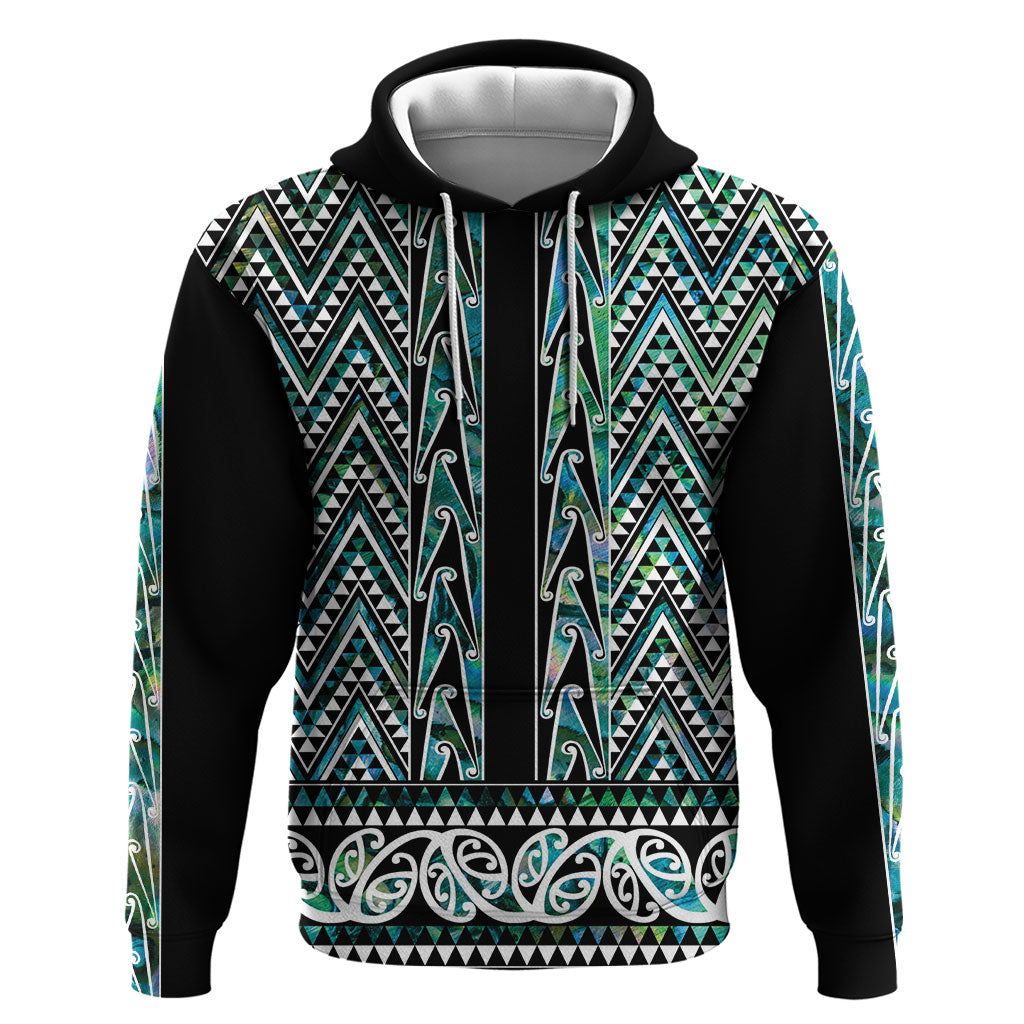 New Zealand Maori Niho Taniwha Hoodie Papua Shell - Mangopare Puhoro Pattern LT9 Pullover Hoodie Green - Polynesian Pride