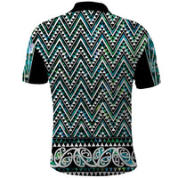 New Zealand Maori Niho Taniwha Polo Shirt Papua Shell - Mangopare Puhoro Pattern