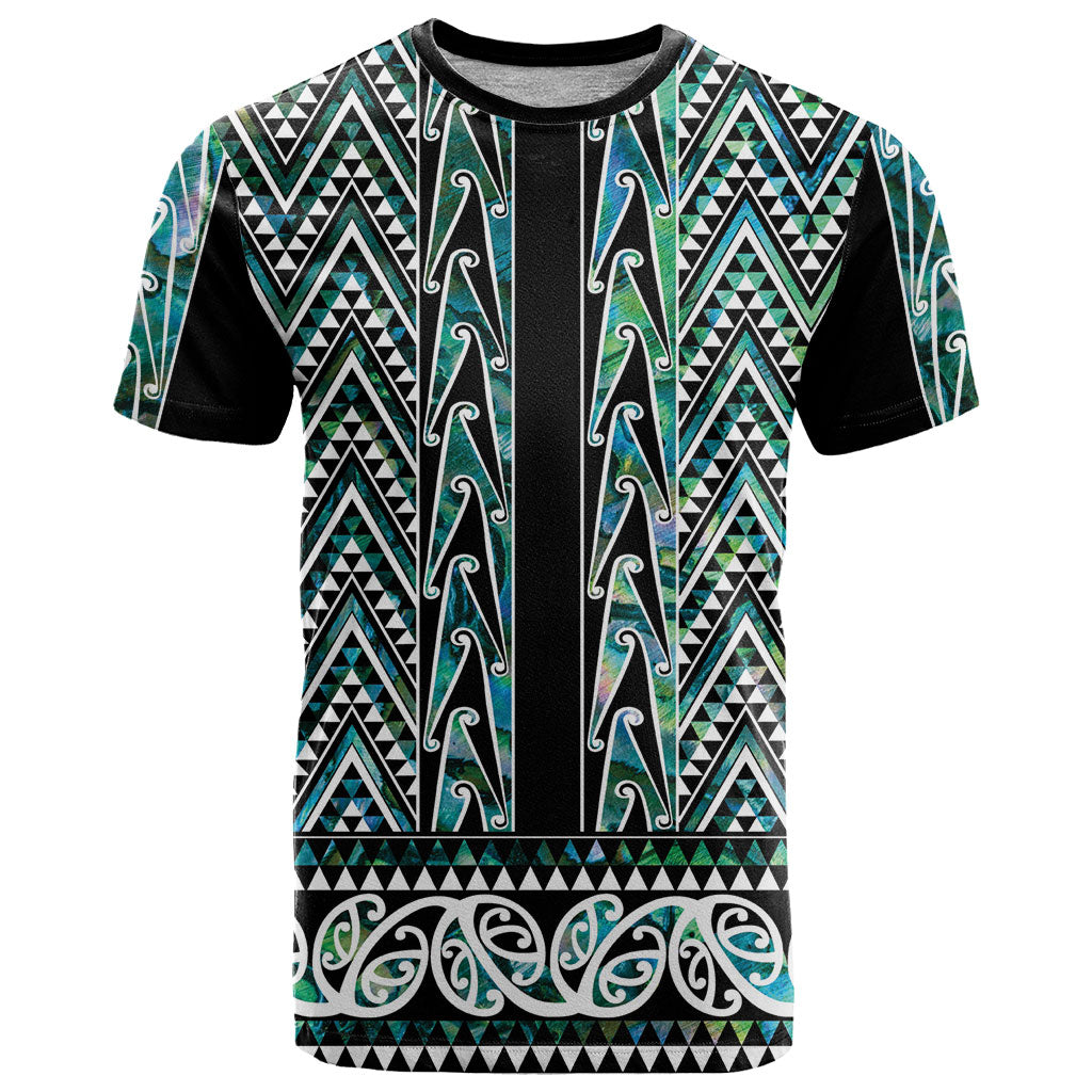 New Zealand Maori Niho Taniwha T Shirt Papua Shell - Mangopare Puhoro Pattern LT9 Green - Polynesian Pride