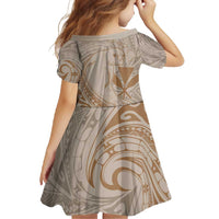 Hawaii Monk Seal and Map Family Matching Tank Maxi Dress and Hawaiian Shirt Polynesian Kanaka Maoli Beige Vibe LT9 - Polynesian Pride