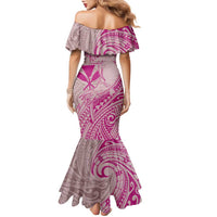 Hawaii Monk Seal and Map Family Matching Mermaid Dress and Hawaiian Shirt Polynesian Kanaka Maoli Pink Vibe LT9 - Polynesian Pride
