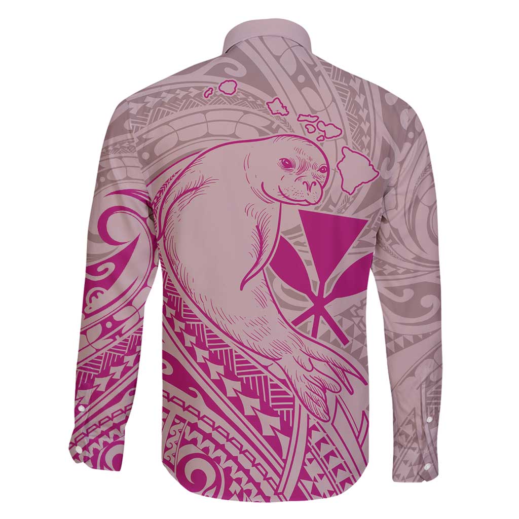 Hawaii Monk Seal and Map Family Matching Summer Maxi Dress and Hawaiian Shirt Polynesian Kanaka Maoli Pink Vibe LT9 - Polynesian Pride