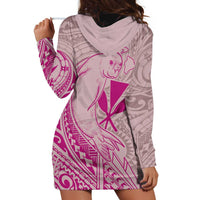 Hawaii Monk Seal and Map Hoodie Dress Polynesian Kanaka Maoli Pink Vibe LT9 - Polynesian Pride