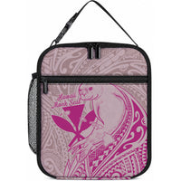 Hawaii Monk Seal and Map Lunch Bag Polynesian Kanaka Maoli Pink Vibe LT9 10.2 × 8.3 × 4.3 inch Pink - Polynesian Pride