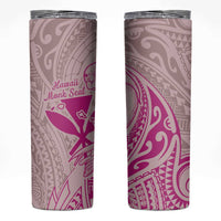 Hawaii Monk Seal and Map Skinny Tumbler Polynesian Kanaka Maoli Pink Vibe LT9 Pink - Polynesian Pride