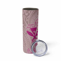 Hawaii Monk Seal and Map Skinny Tumbler Polynesian Kanaka Maoli Pink Vibe LT9 - Polynesian Pride