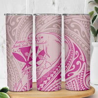 Hawaii Monk Seal and Map Skinny Tumbler Polynesian Kanaka Maoli Pink Vibe LT9 - Polynesian Pride