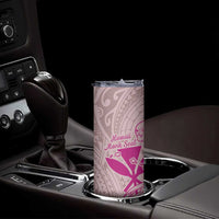 Hawaii Monk Seal and Map Skinny Tumbler Polynesian Kanaka Maoli Pink Vibe LT9 - Polynesian Pride