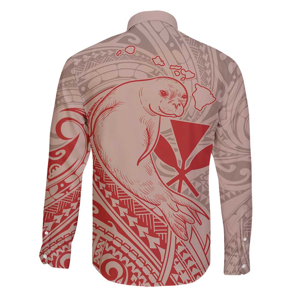 Hawaii Monk Seal and Map Family Matching Summer Maxi Dress and Hawaiian Shirt Polynesian Kanaka Maoli Red Vibe LT9 - Polynesian Pride