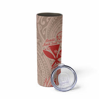 Hawaii Monk Seal and Map Skinny Tumbler Polynesian Kanaka Maoli Red Vibe LT9 - Polynesian Pride