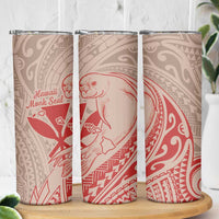 Hawaii Monk Seal and Map Skinny Tumbler Polynesian Kanaka Maoli Red Vibe LT9 - Polynesian Pride