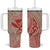 Hawaii Monk Seal and Map Tumbler With Handle Polynesian Kanaka Maoli Red Vibe