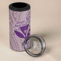 Hawaii Monk Seal and Map 4 in 1 Can Cooler Tumbler Polynesian Kanaka Maoli Violet Vibe LT9 - Polynesian Pride