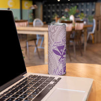 Hawaii Monk Seal and Map Skinny Tumbler Polynesian Kanaka Maoli Violet Vibe LT9 - Polynesian Pride