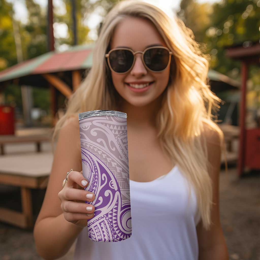 Hawaii Monk Seal and Map Skinny Tumbler Polynesian Kanaka Maoli Violet Vibe LT9 - Polynesian Pride