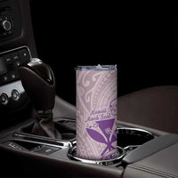 Hawaii Monk Seal and Map Skinny Tumbler Polynesian Kanaka Maoli Violet Vibe LT9 - Polynesian Pride