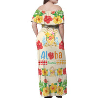 Kawaii Turtle Family Matching Off Shoulder Maxi Dress and Hawaiian Shirt Aloha Hibiscus Flowers LT9 - Polynesian Pride